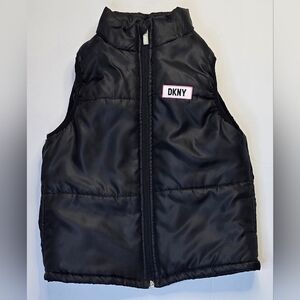 Dkny Kids Black Zip Up Vest Size 6